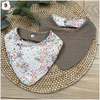 Bavoir Bandana en Liberty Happy Chouquettes