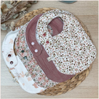 Semainier de bavoirs - Rose et Vert Happy Chouquettes