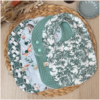 Semainier de bavoirs - Bleu Happy Chouquettes