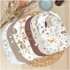 Semainier de bavoirs - Beige Happy Chouquettes
