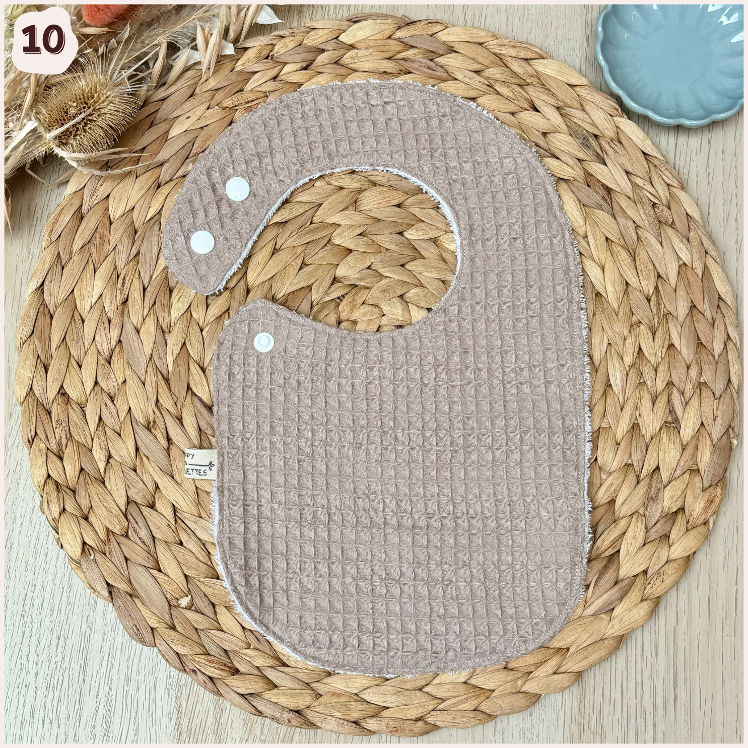 Bavoir à l'unité Happy Chouquettes