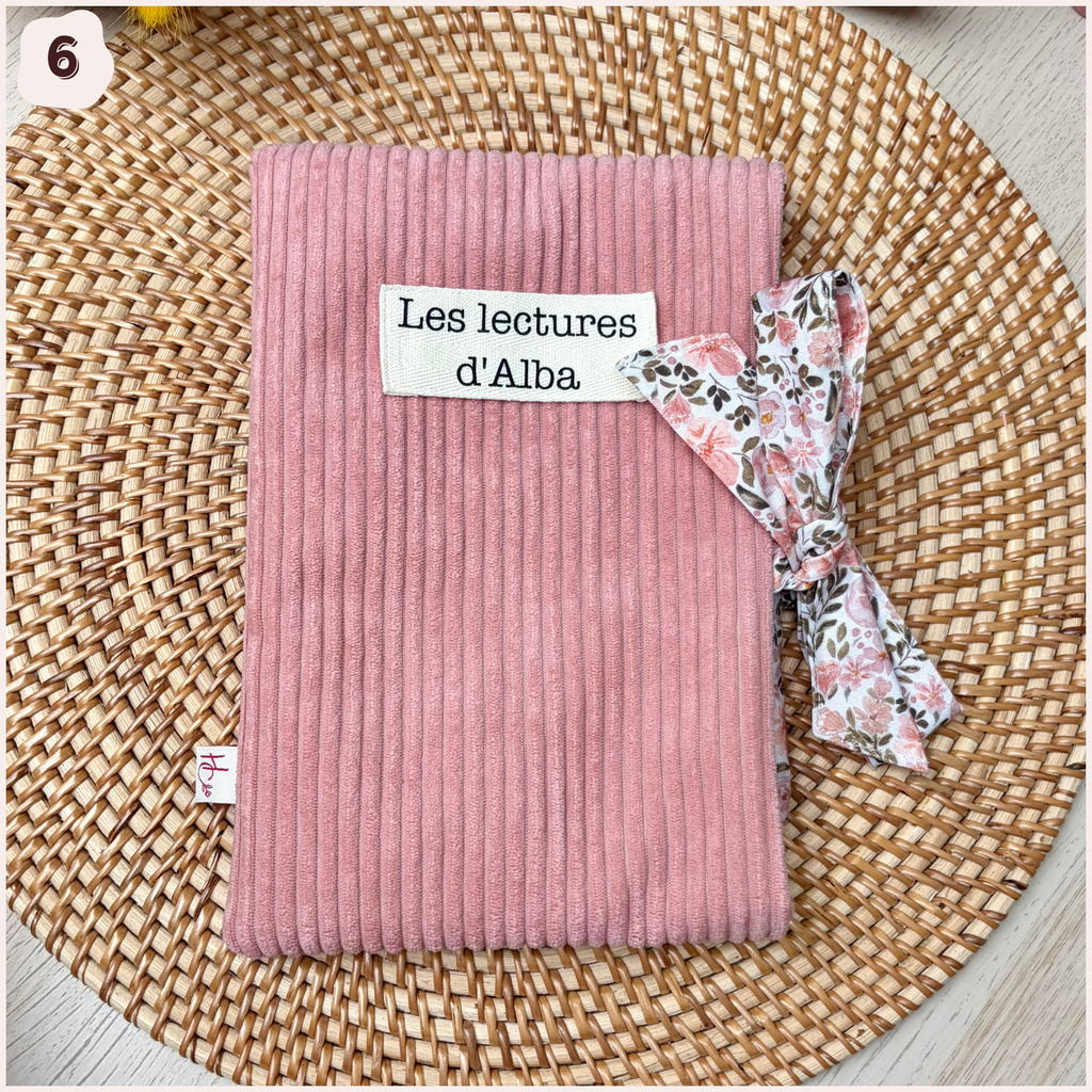 Pochette à livres velours personnalisée Happy Chouquettes