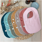 Semainier de bavoirs - Nid d'abeille Happy Chouquettes