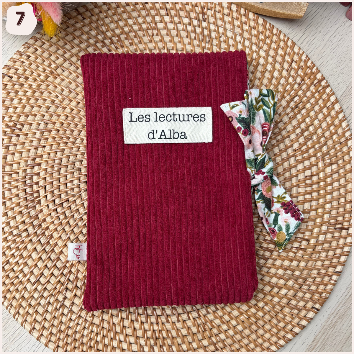 Pochette à livres velours personnalisée Happy Chouquettes