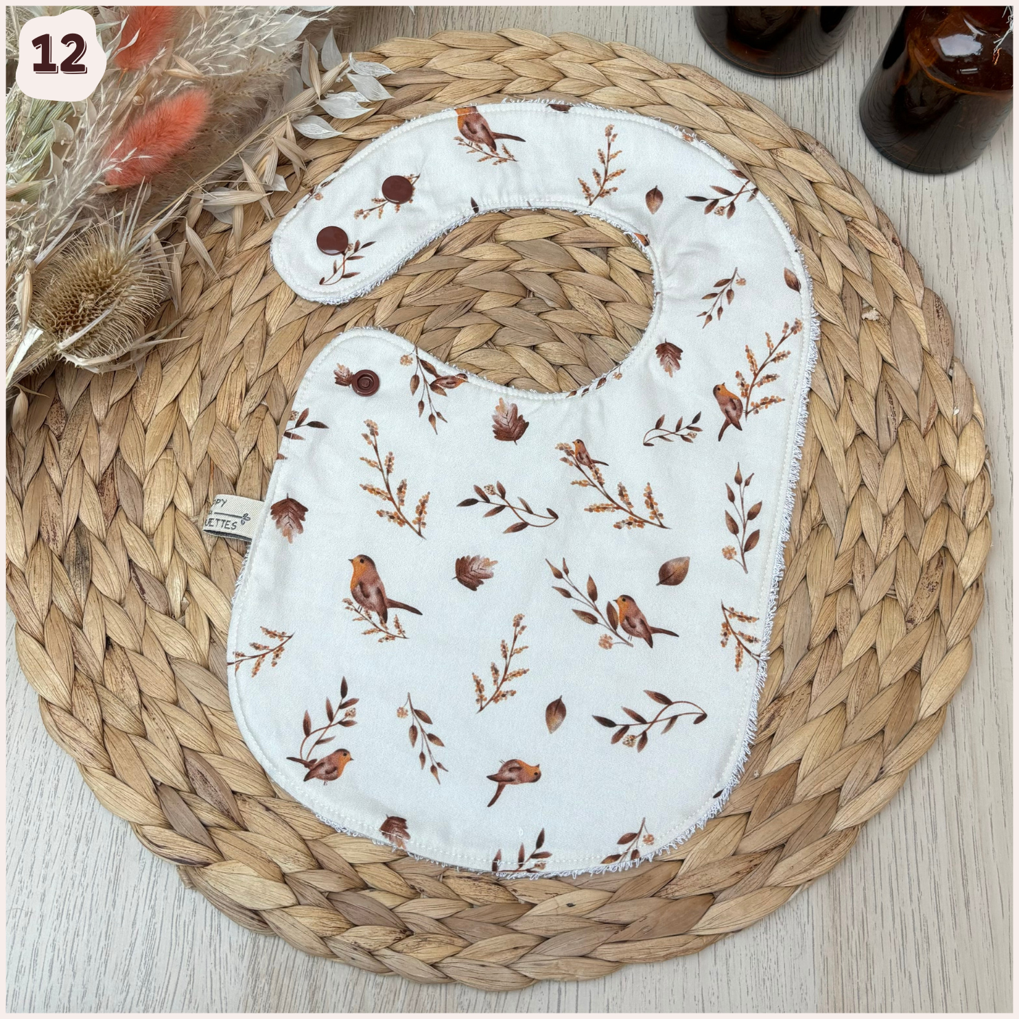 Bavoir à l'unité Happy Chouquettes