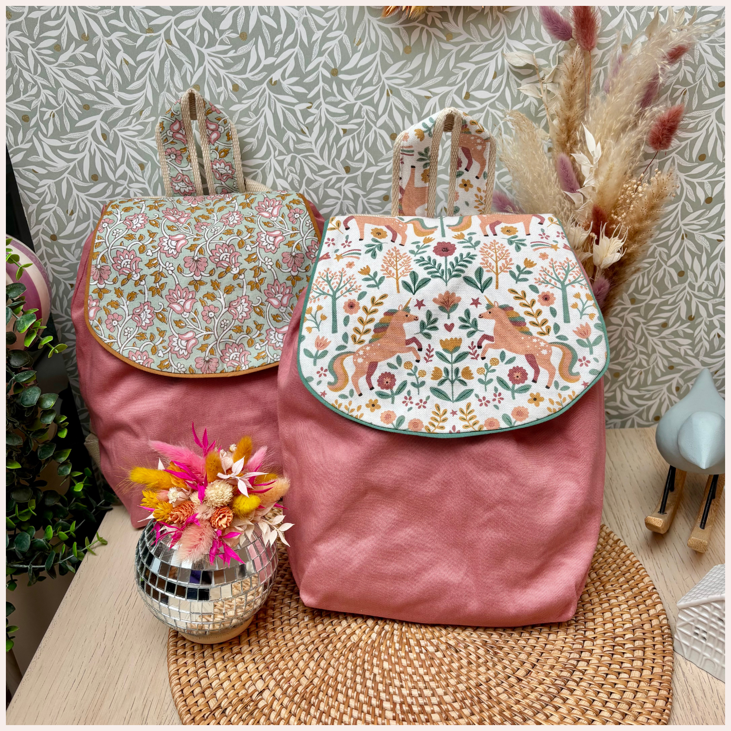 Sac à dos maternelle personnalisé - Rose Happy Chouquettes