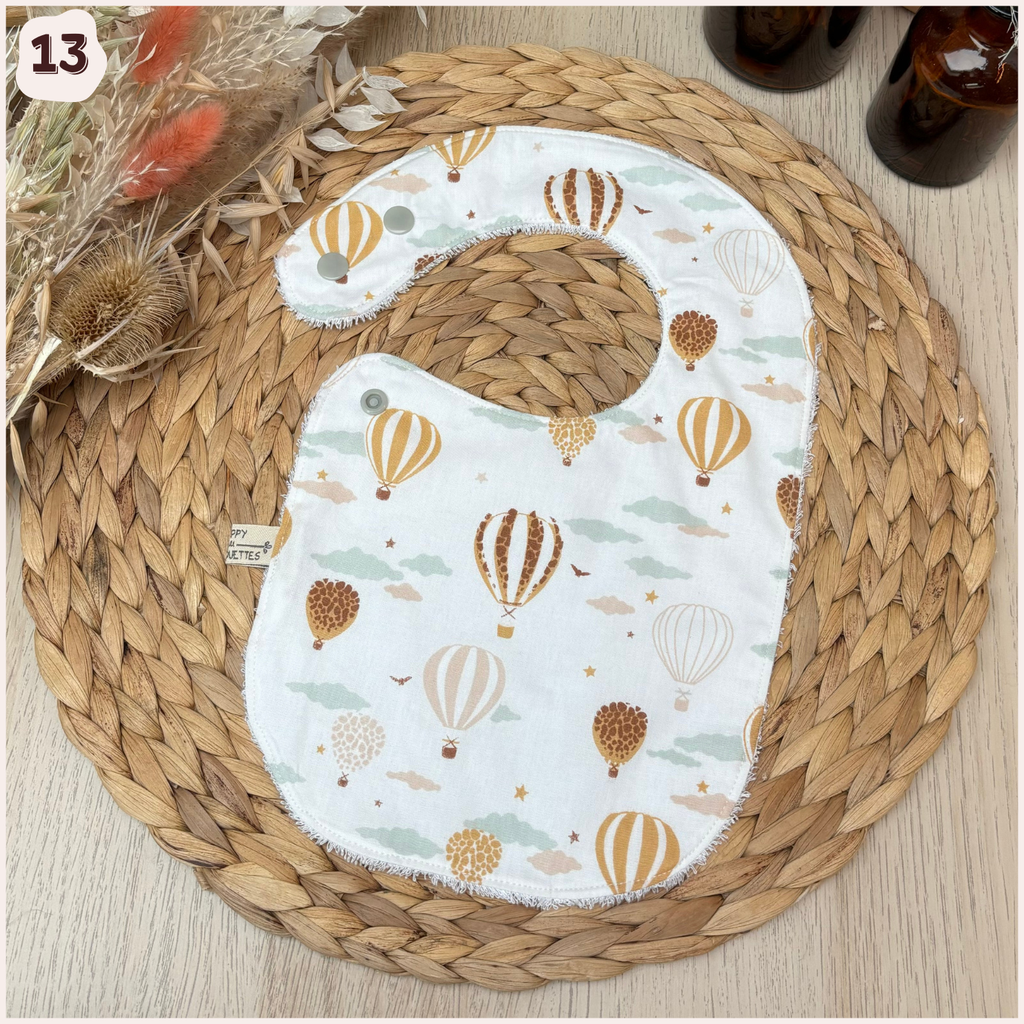 Bavoir à l'unité Happy Chouquettes