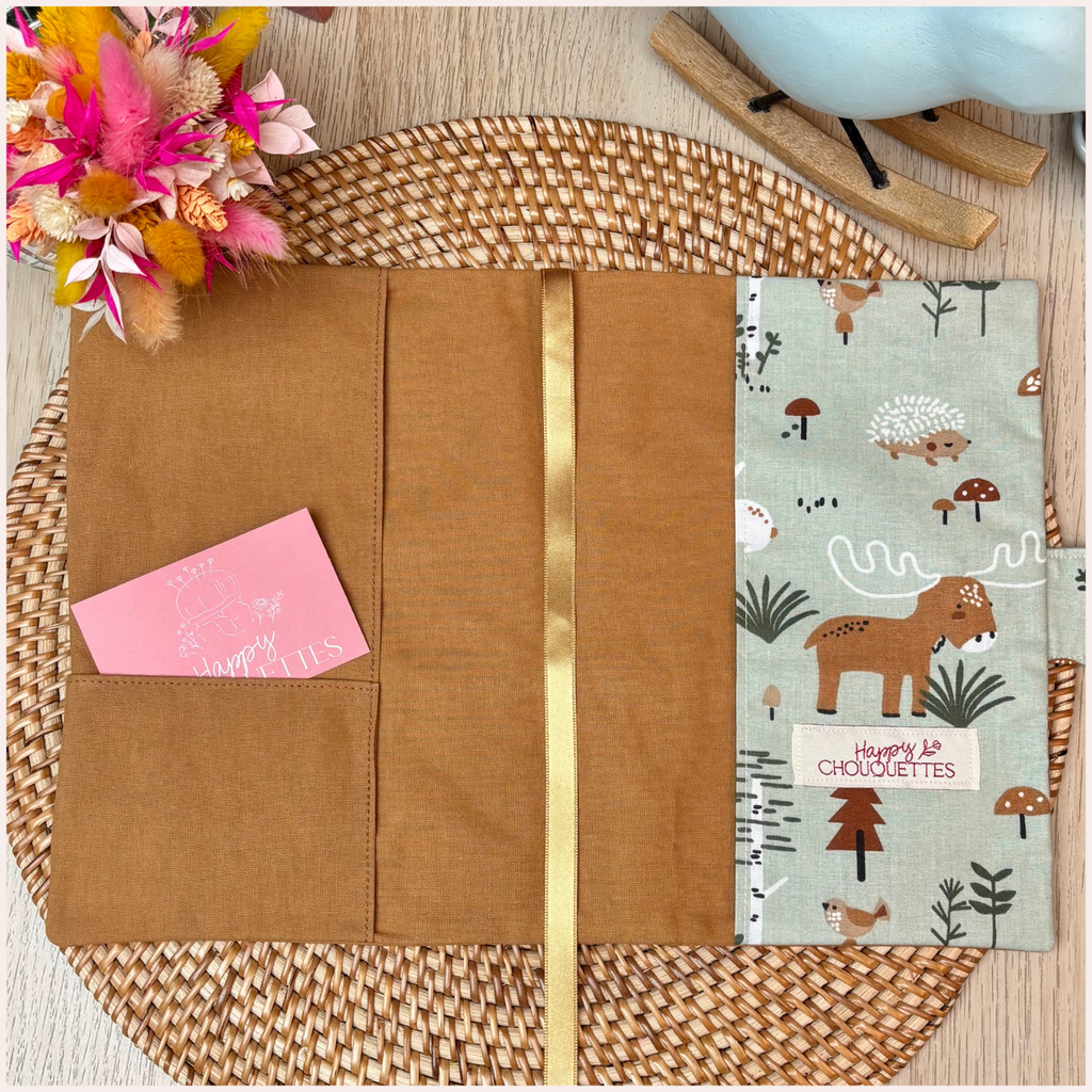 Protège carnet de santé personnalisé - Beige Happy Chouquettes