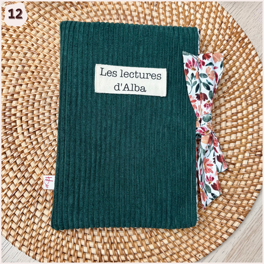 Pochette à livres velours personnalisée Happy Chouquettes