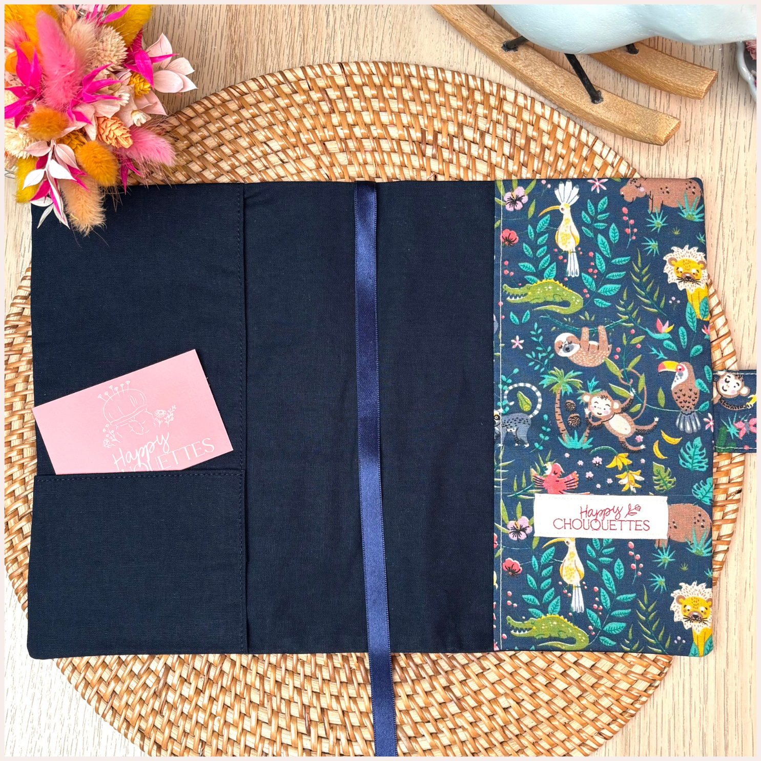 Protège carnet de santé personnalisé - Bleu Happy Chouquettes