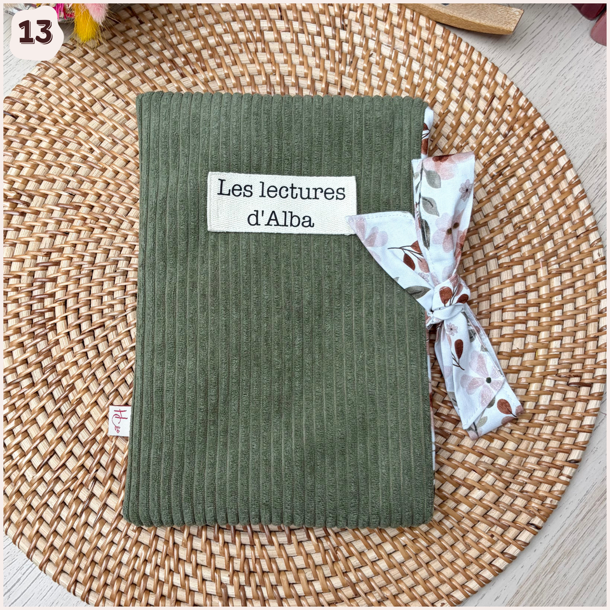 Pochette à livres velours personnalisée Happy Chouquettes