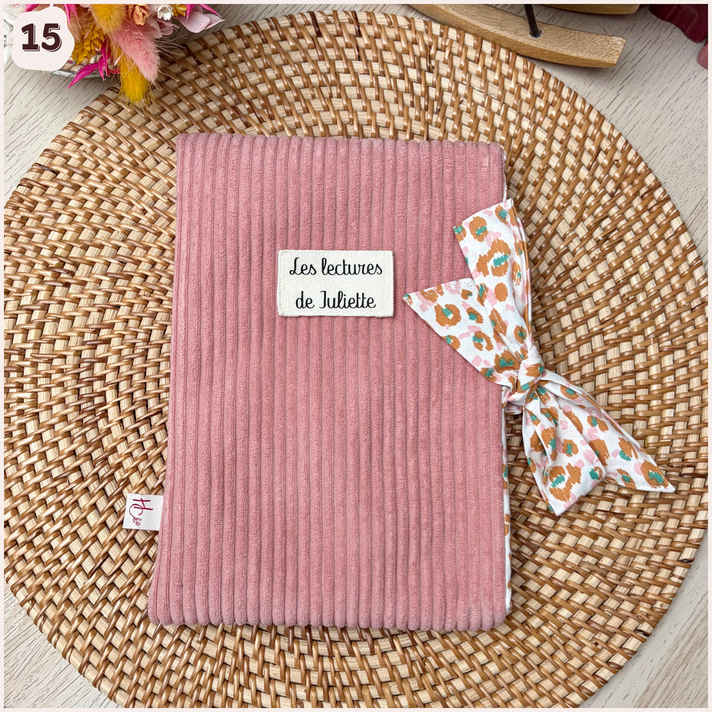 Pochette à livres velours personnalisée Happy Chouquettes