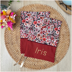 Protège carnet de santé personnalisé - rouge/orange Happy Chouquettes