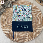 Protège carnet de santé personnalisé - Bleu Happy Chouquettes