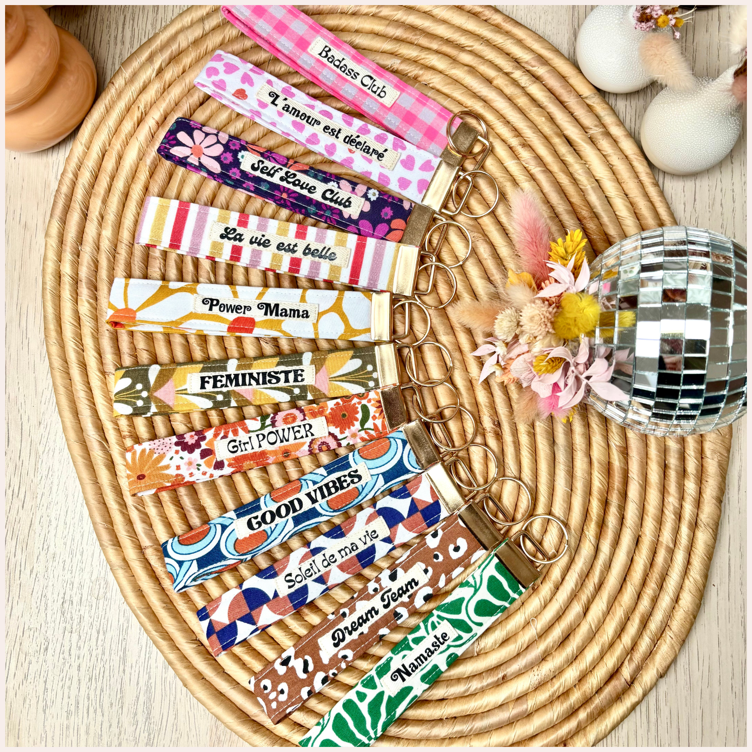 Porte-clés -  Message positif Happy Chouquettes