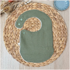 Semainier de bavoirs - Vert et Camel Happy Chouquettes