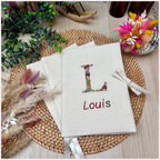 Protège carnet de santé personnalisé - Monogramme Champignons Happy Chouquettes