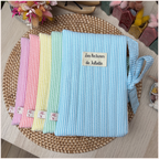 Pochette à livres personnalisée rayée Happy Chouquettes
