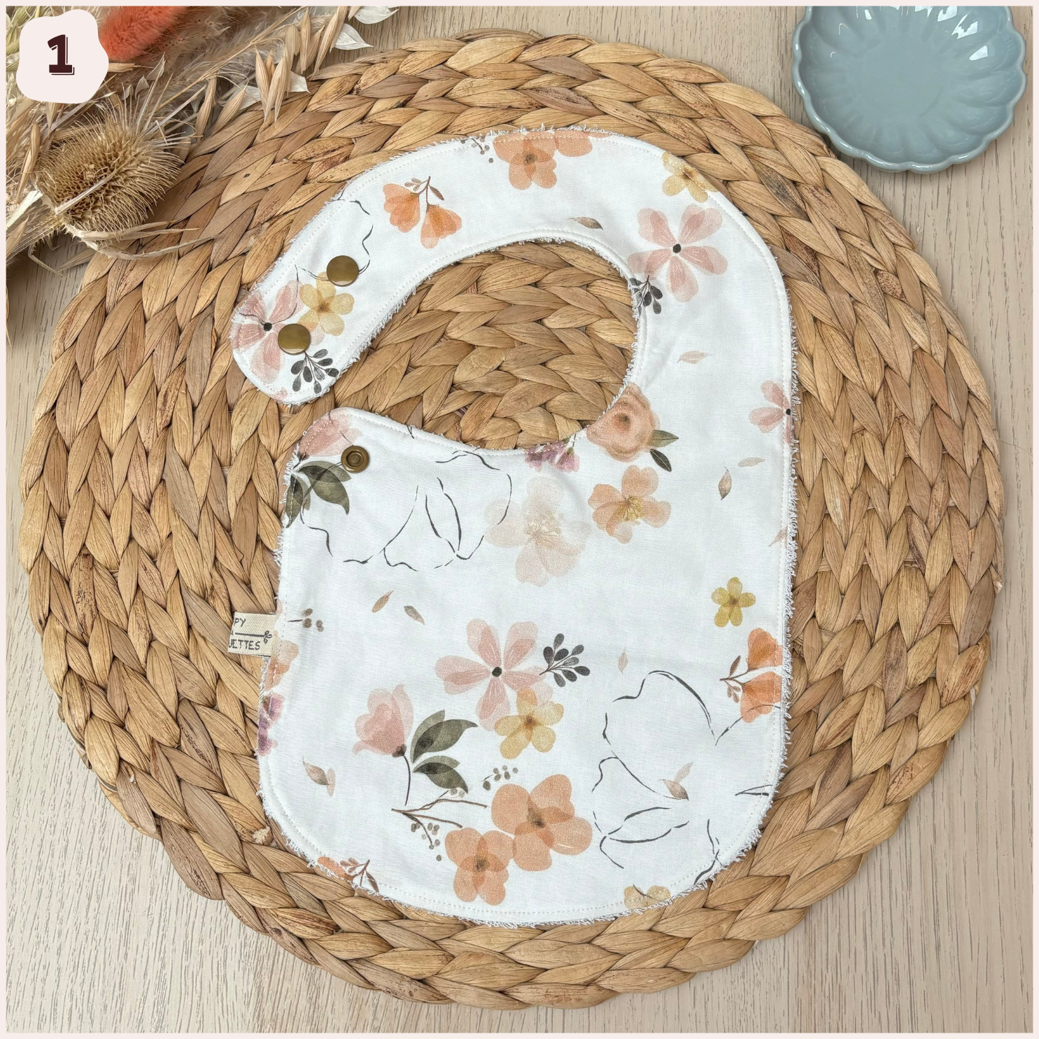 Bavoir à l'unité Happy Chouquettes