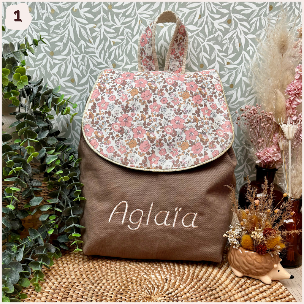 Sac à dos maternelle personnalisé - Taupe Happy Chouquettes