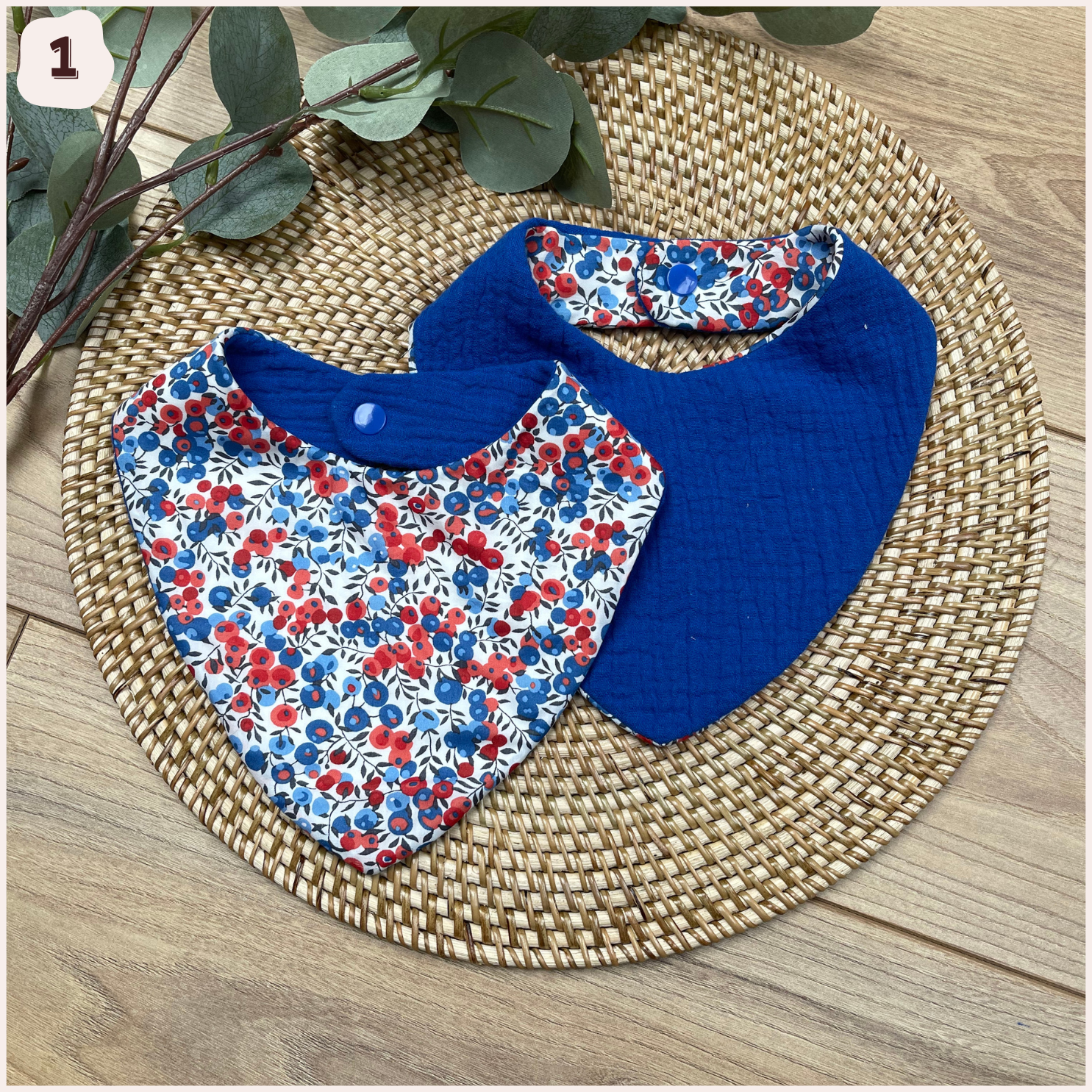 Bavoir Bandana en Liberty Happy Chouquettes