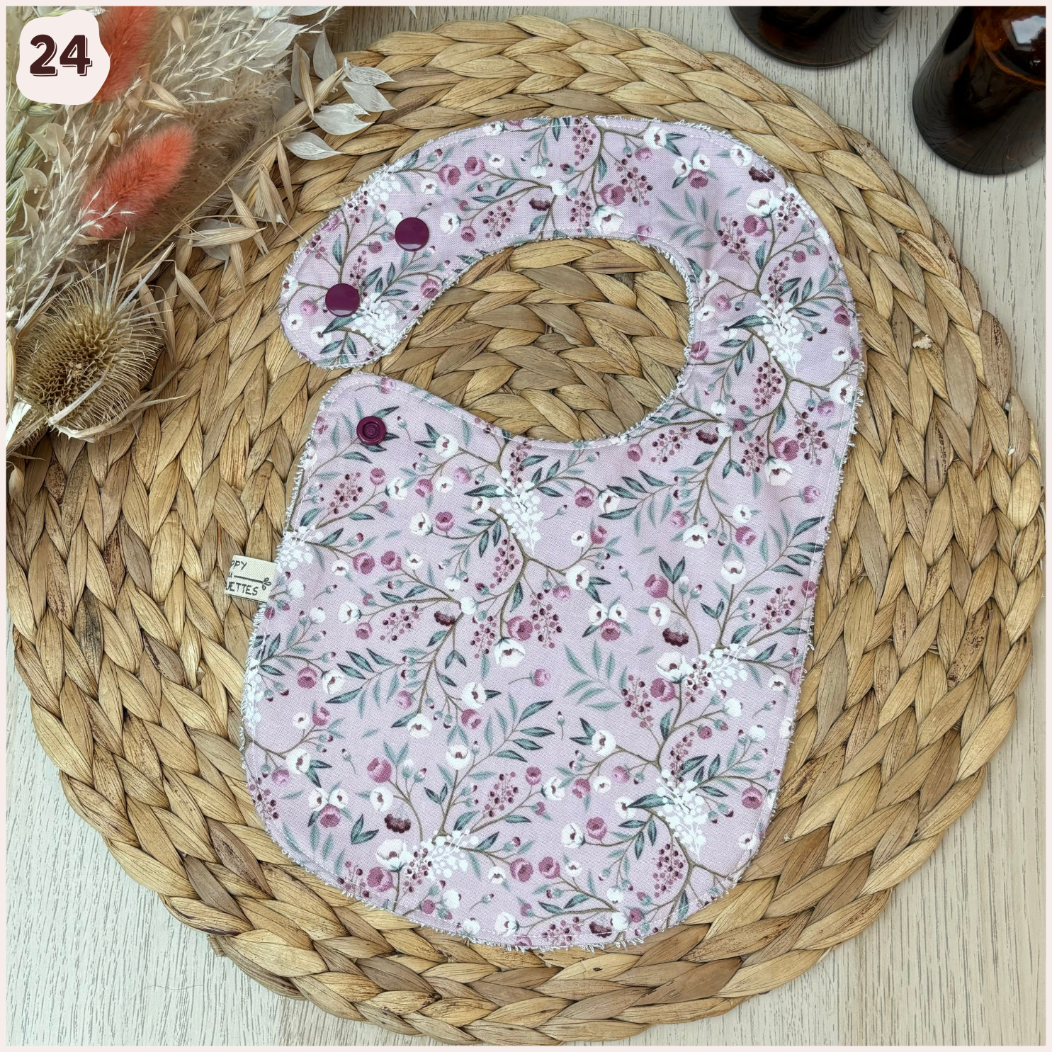 Bavoir à l'unité Happy Chouquettes