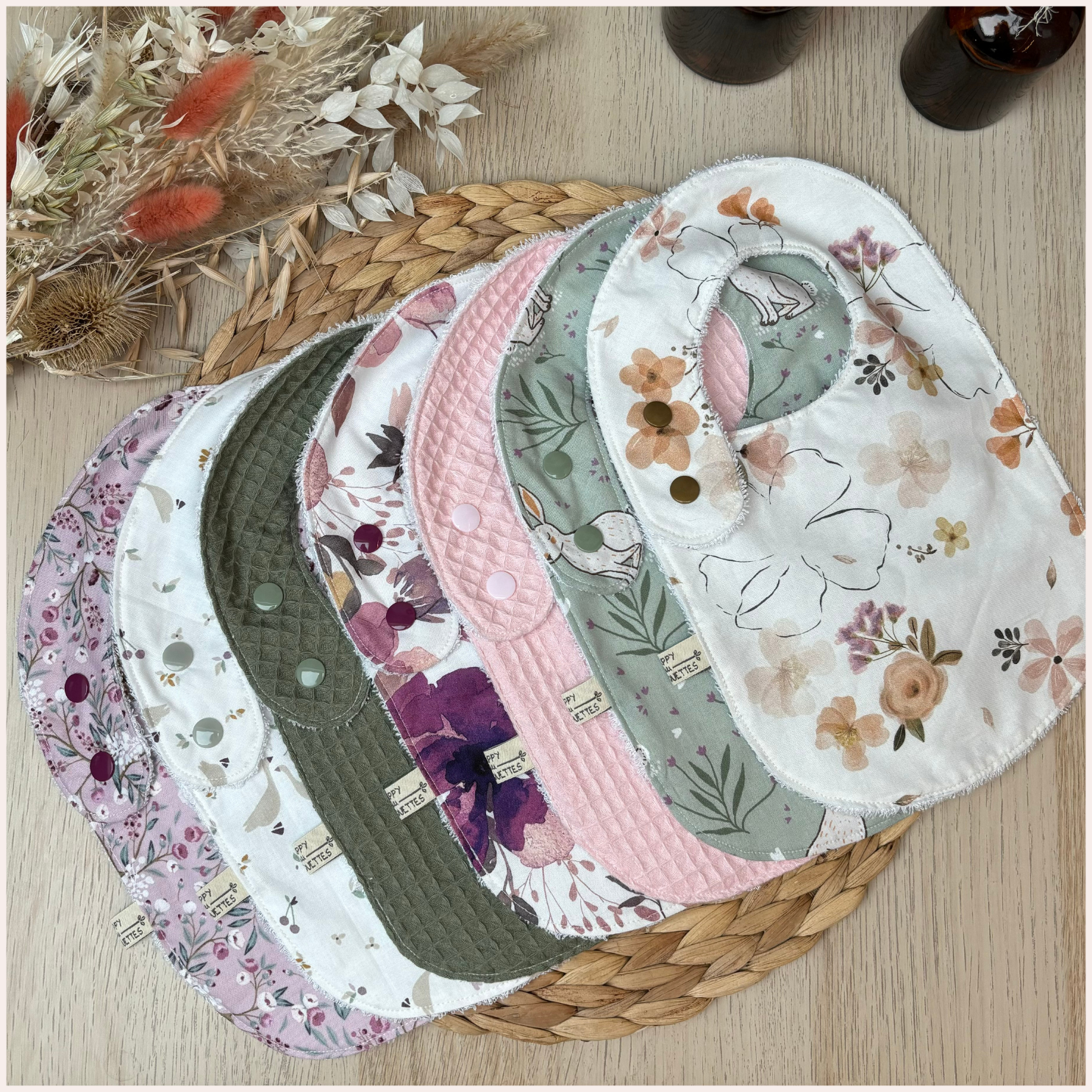 Semainier de bavoirs - Prune Happy Chouquettes