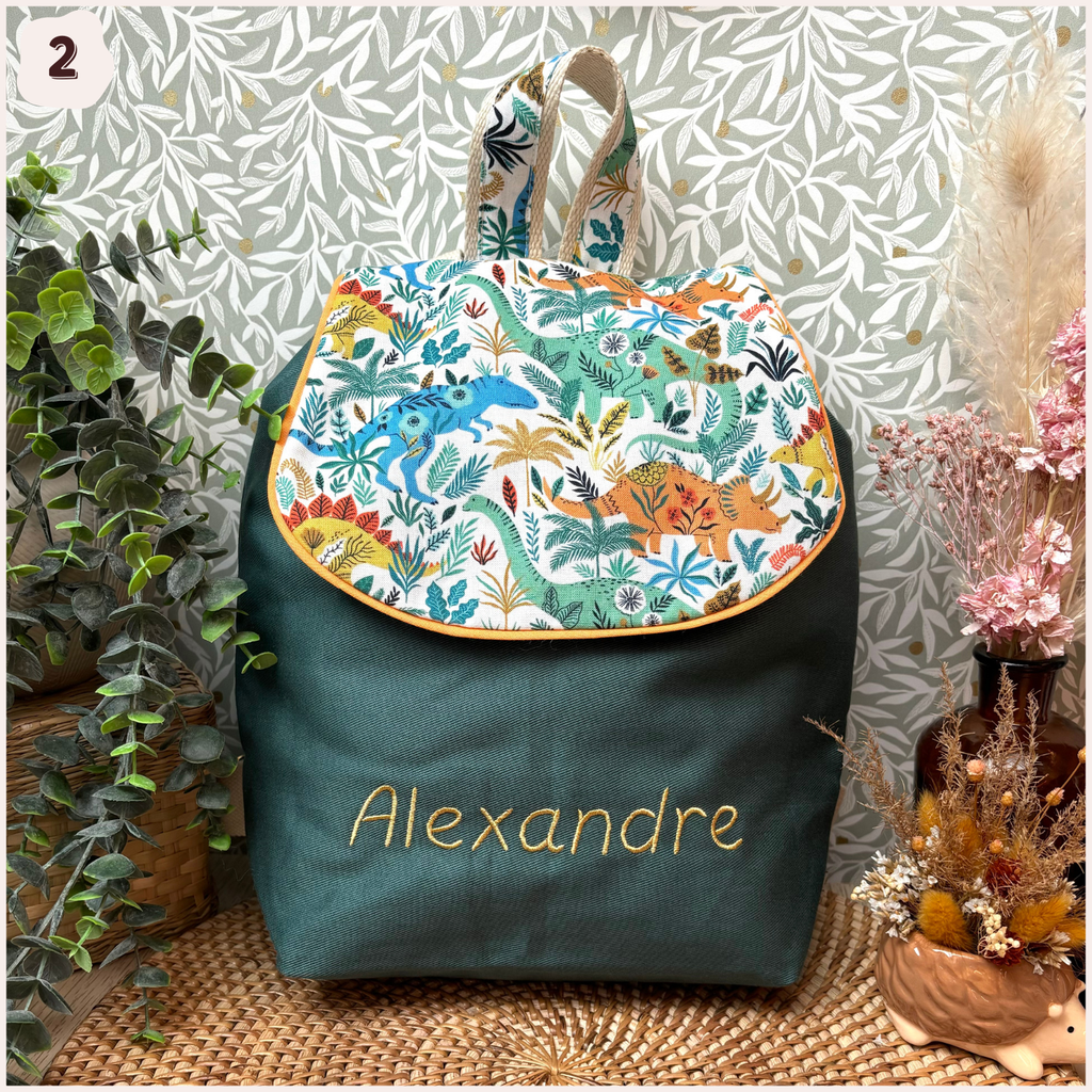 Sac à dos maternelle personnalisé - Vert Happy Chouquettes