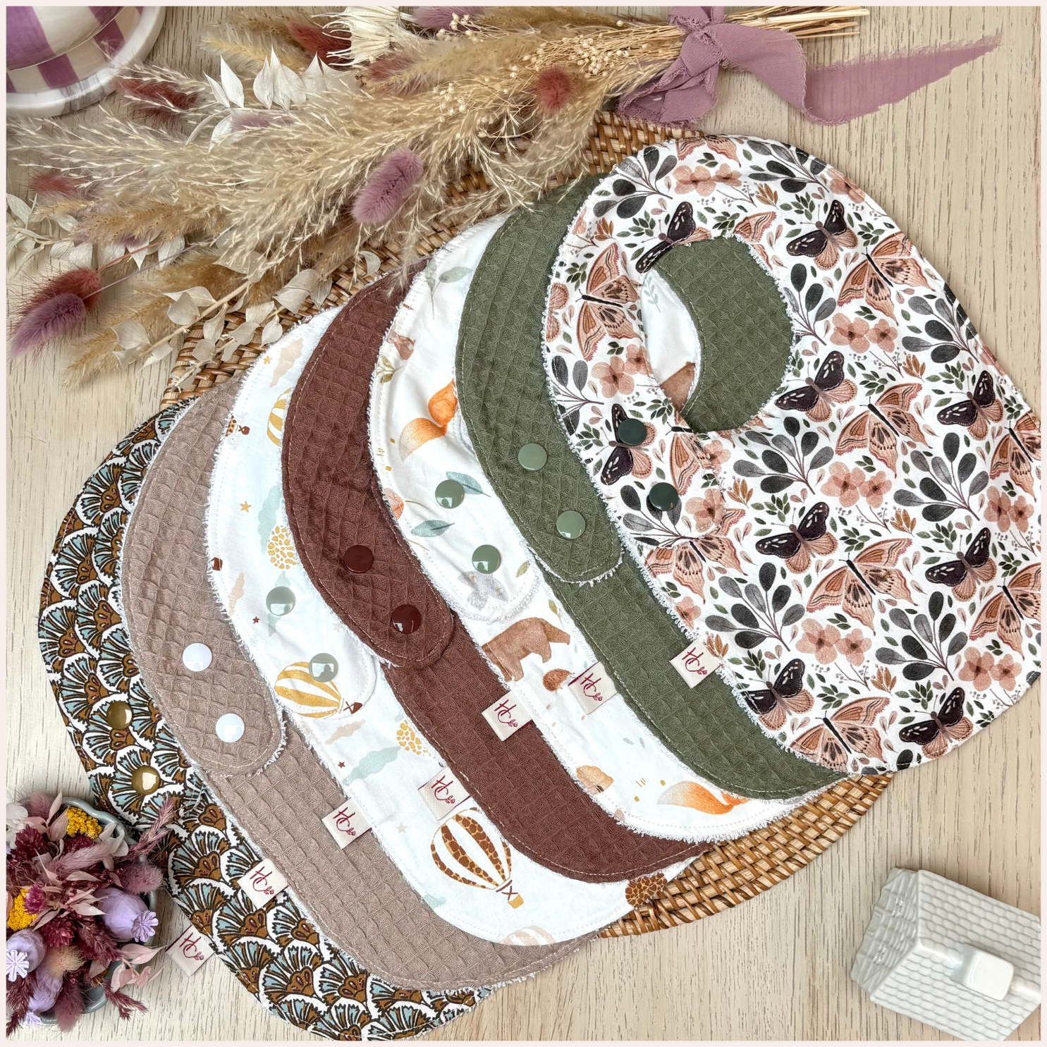 Semainier de bavoirs - Sur mesure Happy Chouquettes