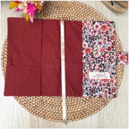 Protège carnet de santé personnalisé - rouge/orange Happy Chouquettes