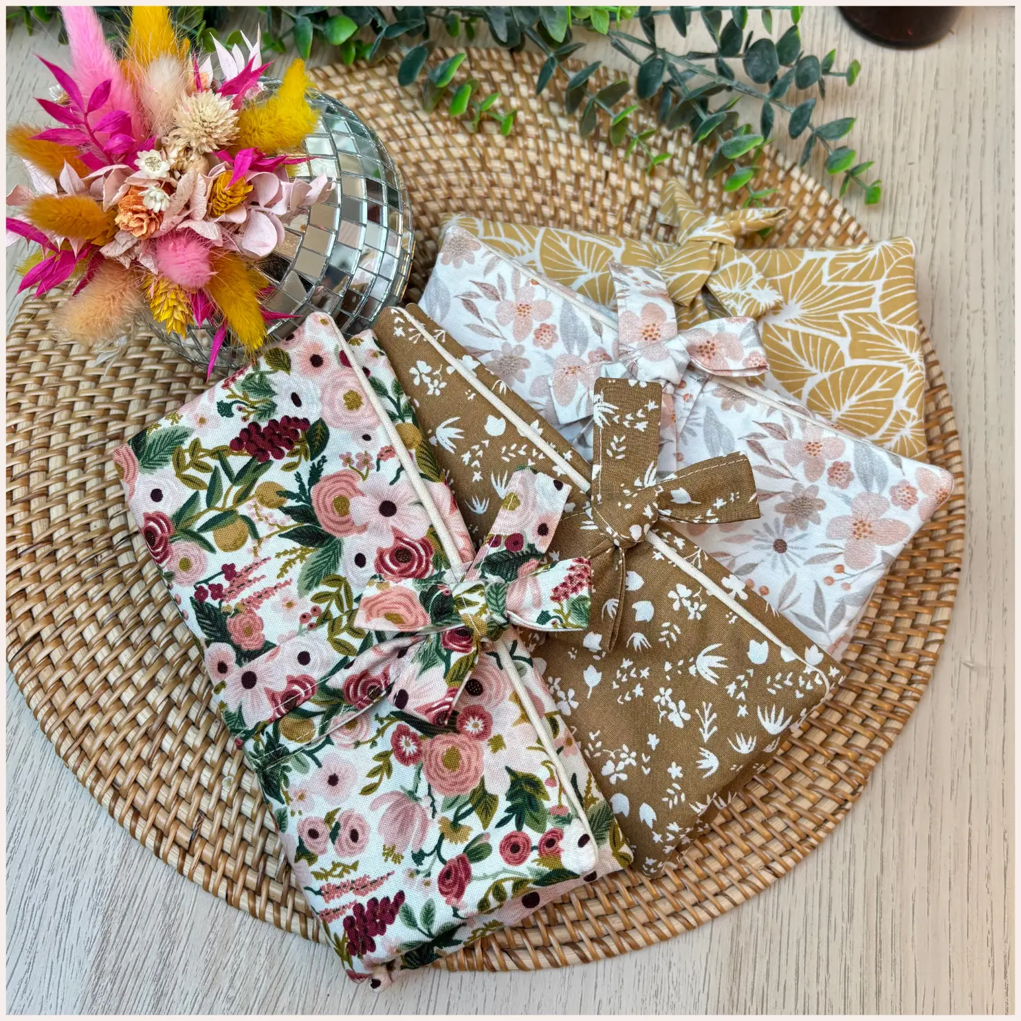 Pochette à bijoux fleurie Happy Chouquettes