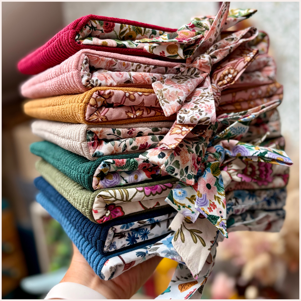 Pochette à livres velours personnalisée Happy Chouquettes