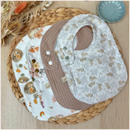 Semainier de bavoirs - Beige Happy Chouquettes