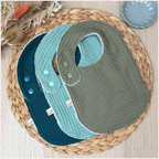 Semainier de bavoirs - Nid d'abeille Happy Chouquettes