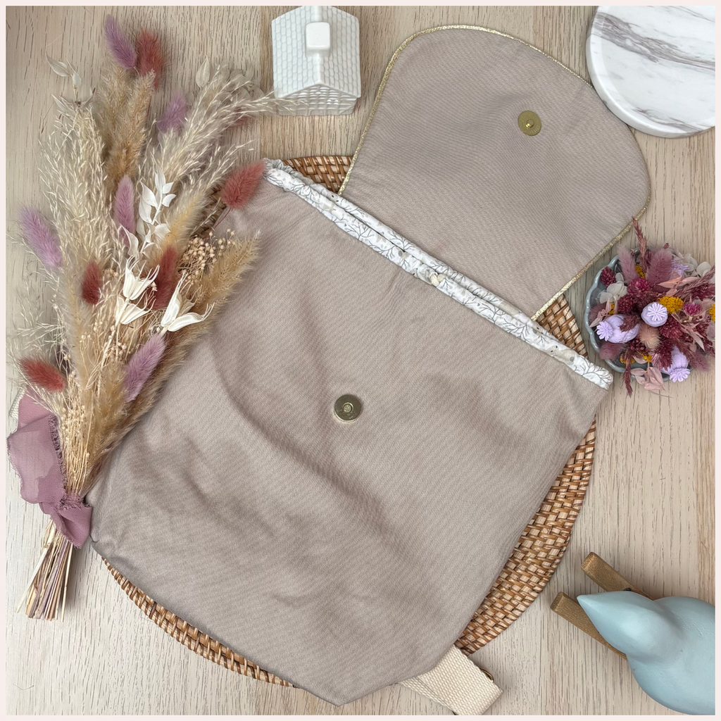 Sac à dos maternelle personnalisé - Beige Happy Chouquettes