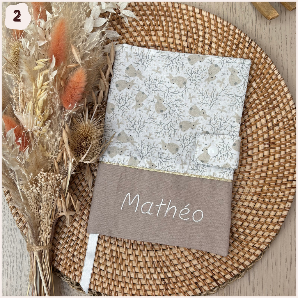 Protège carnet de santé - Beige Happy Chouquettes