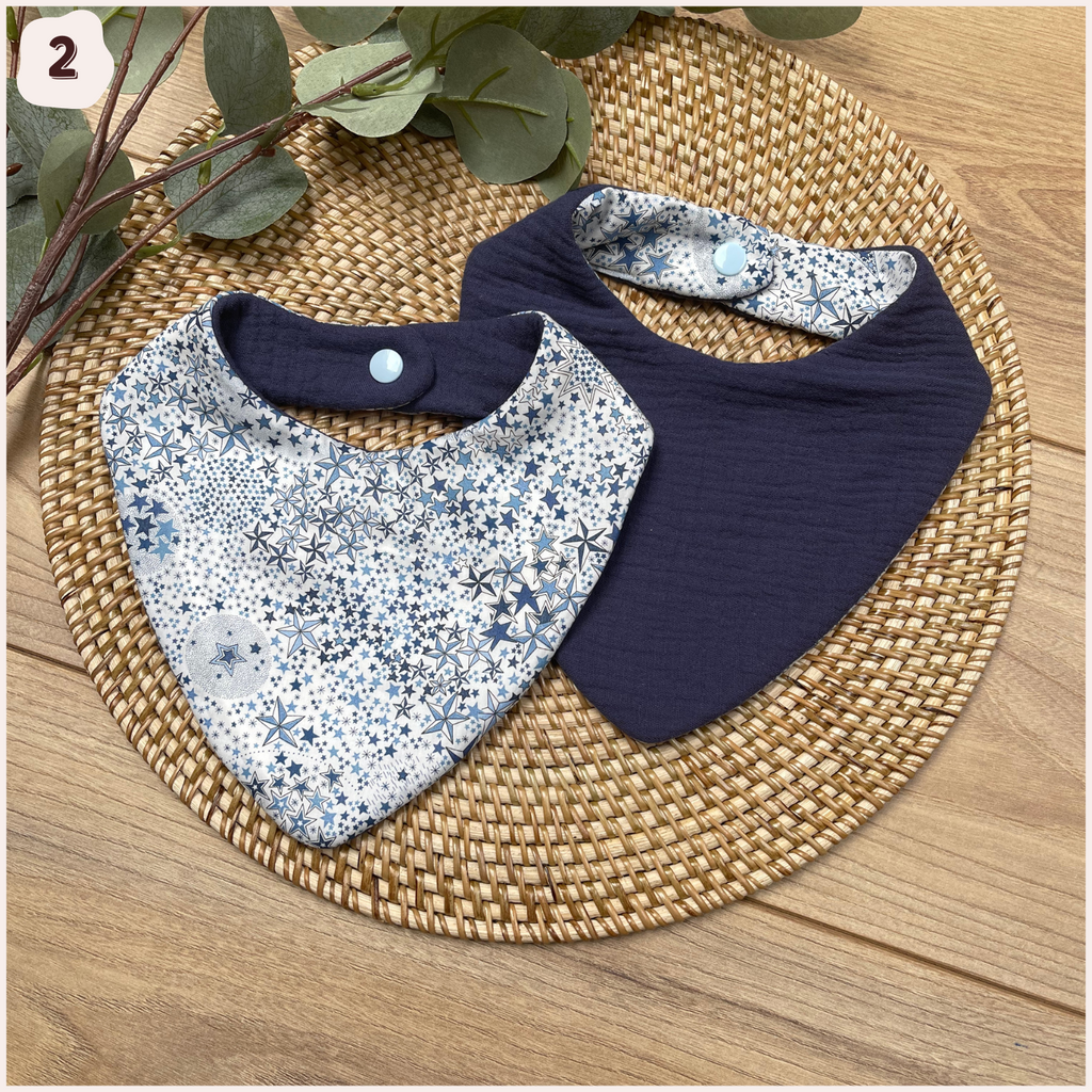 Bavoir Bandana en Liberty Happy Chouquettes