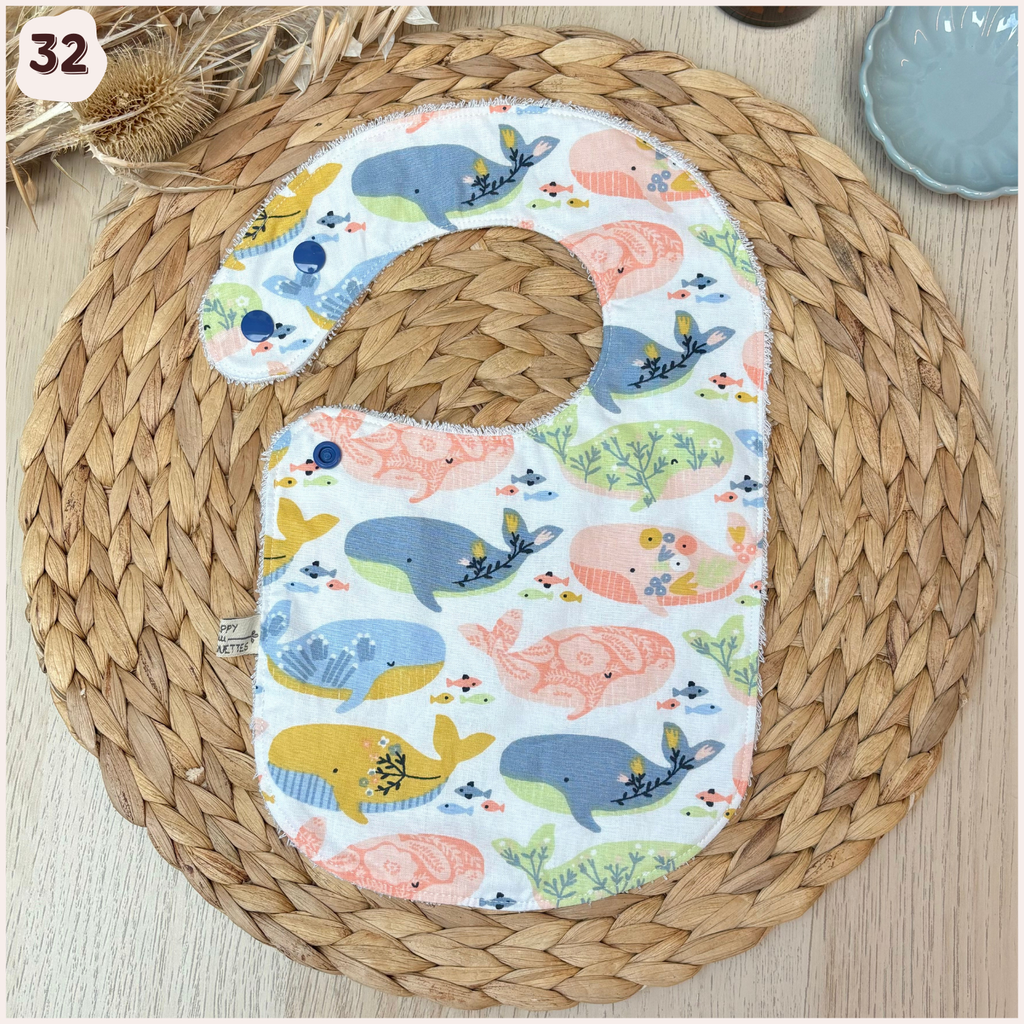 Bavoir à l'unité Happy Chouquettes