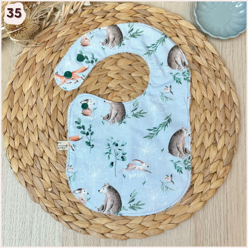 Bavoir à l'unité Happy Chouquettes