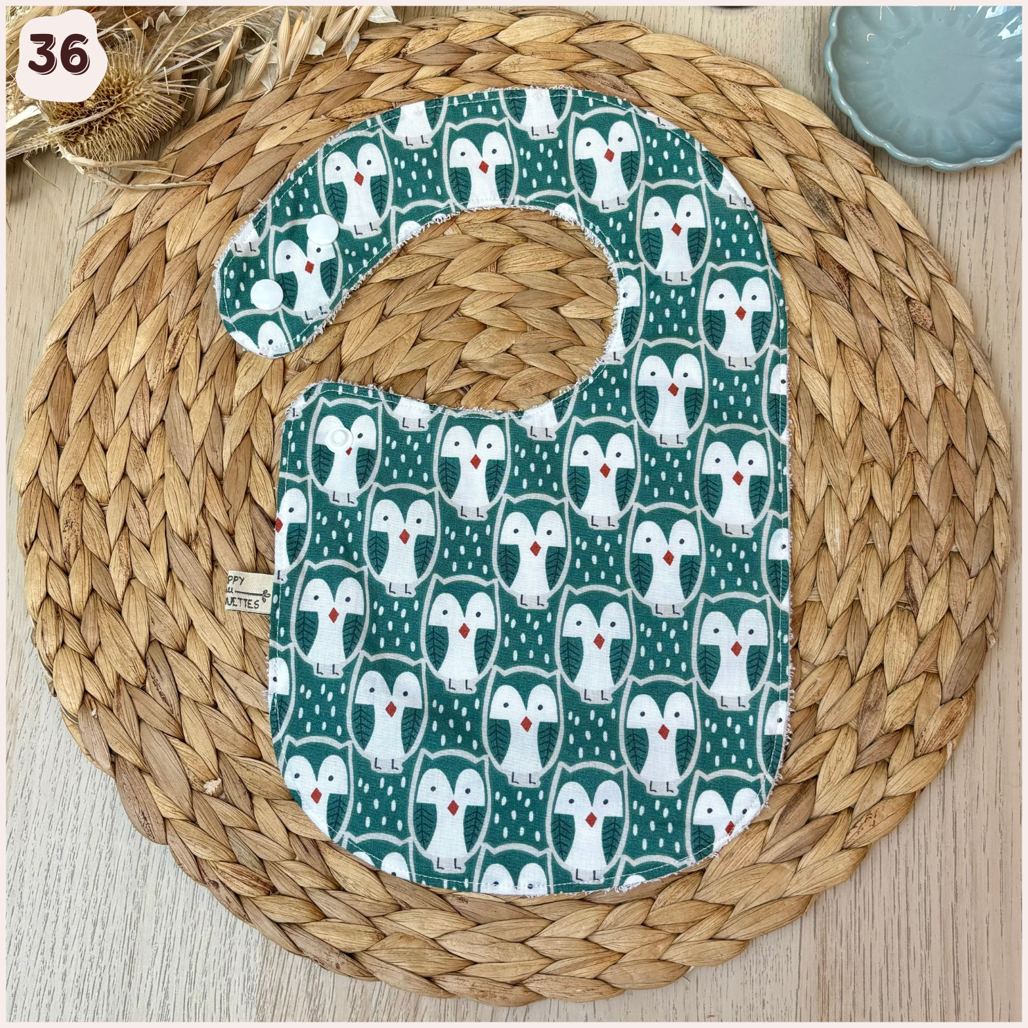 Bavoir à l'unité Happy Chouquettes