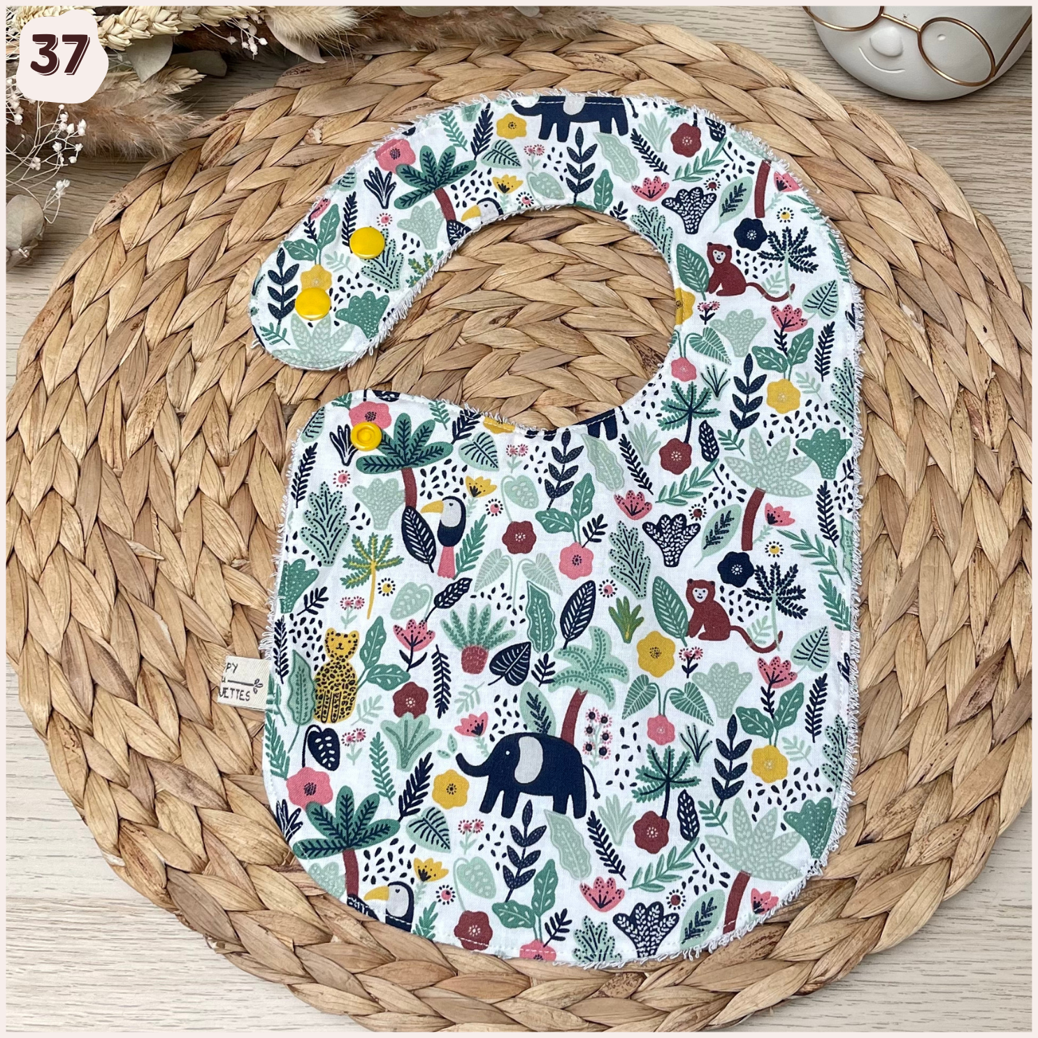 Bavoir à l'unité Happy Chouquettes