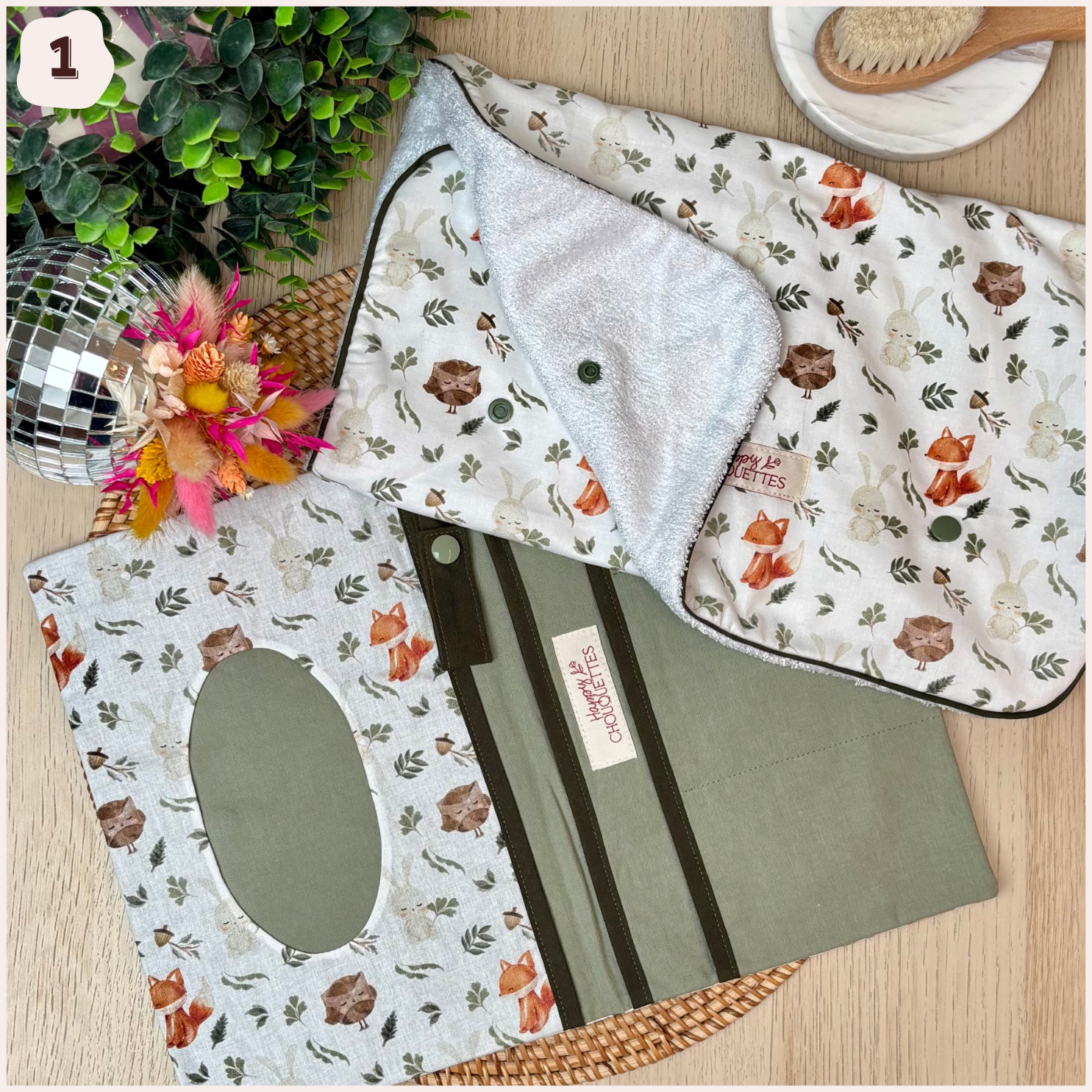 Duo pochette et tapis à langer Happy Chouquettes
