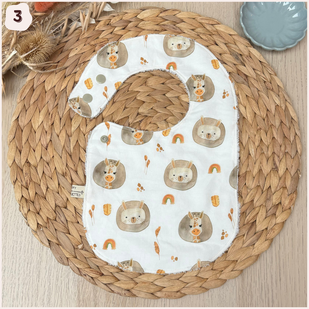 Bavoir à l'unité Happy Chouquettes