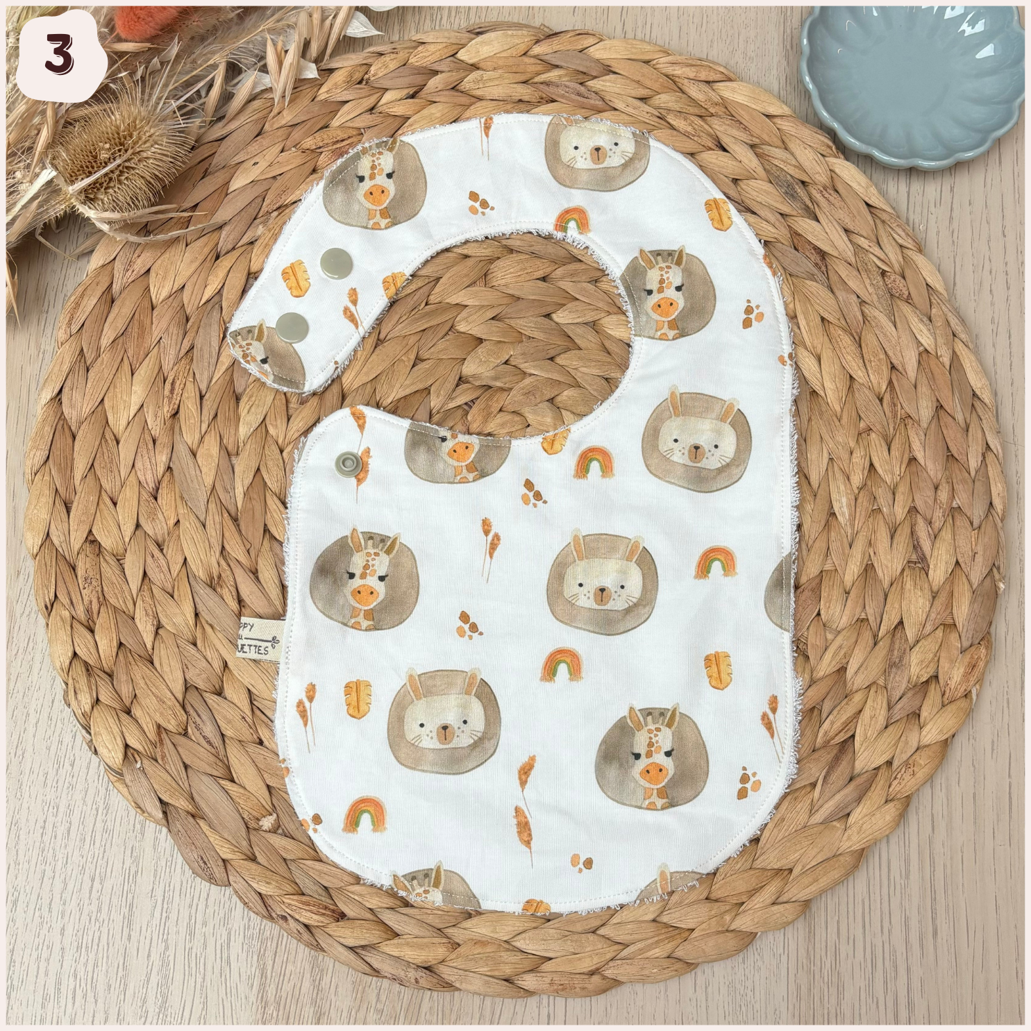 Bavoir à l'unité Happy Chouquettes