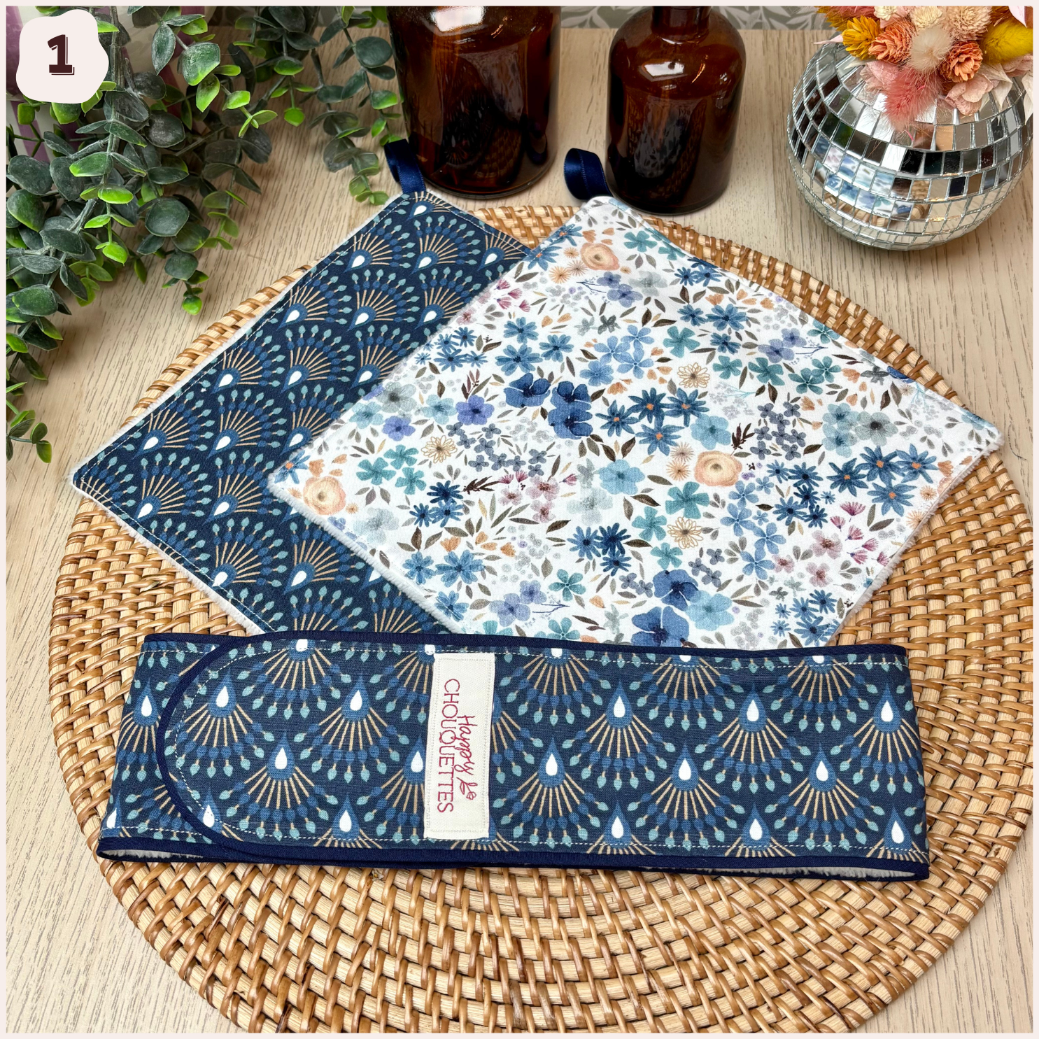 Bandeau démaquillant velcro Happy Chouquettes