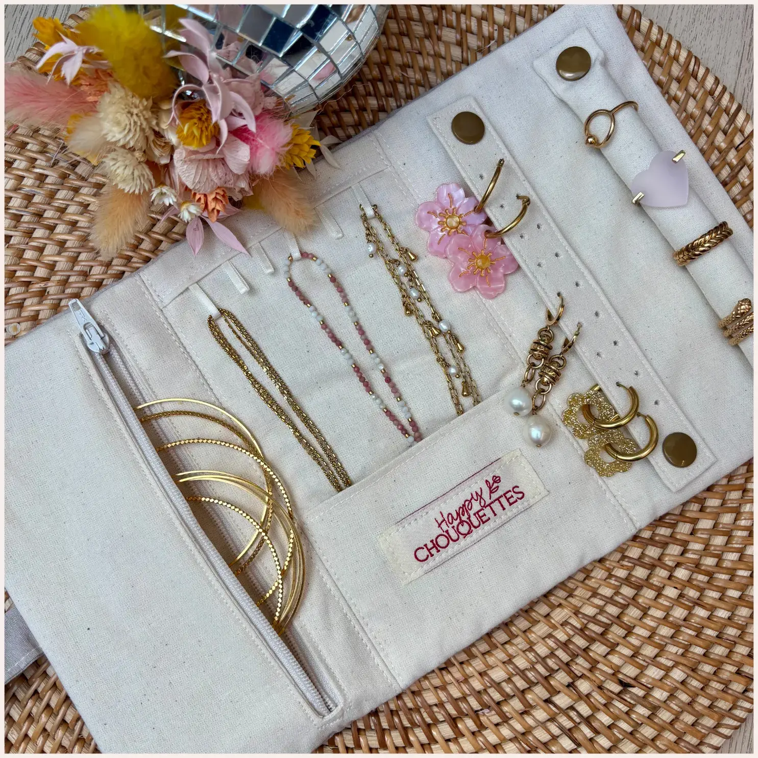 Pochette à bijoux unie Happy Chouquettes