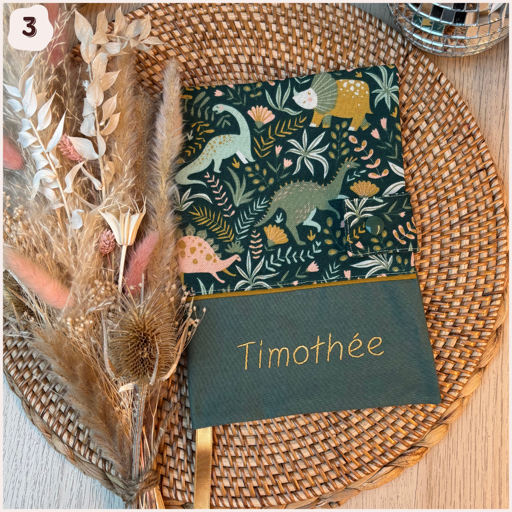 Protège carnet de santé personnalisé - Vert Happy Chouquettes