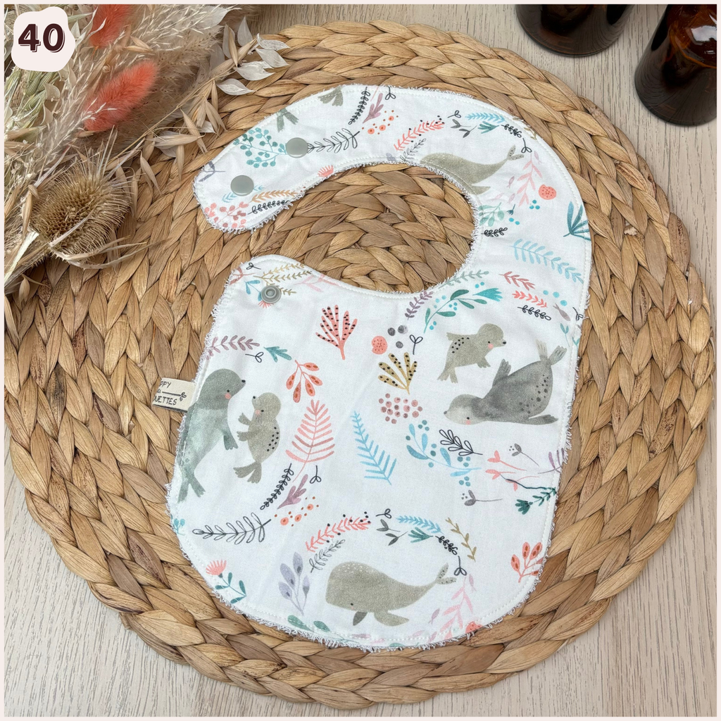 Bavoir à l'unité Happy Chouquettes