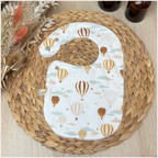 Semainier de bavoirs - Vert et Camel Happy Chouquettes