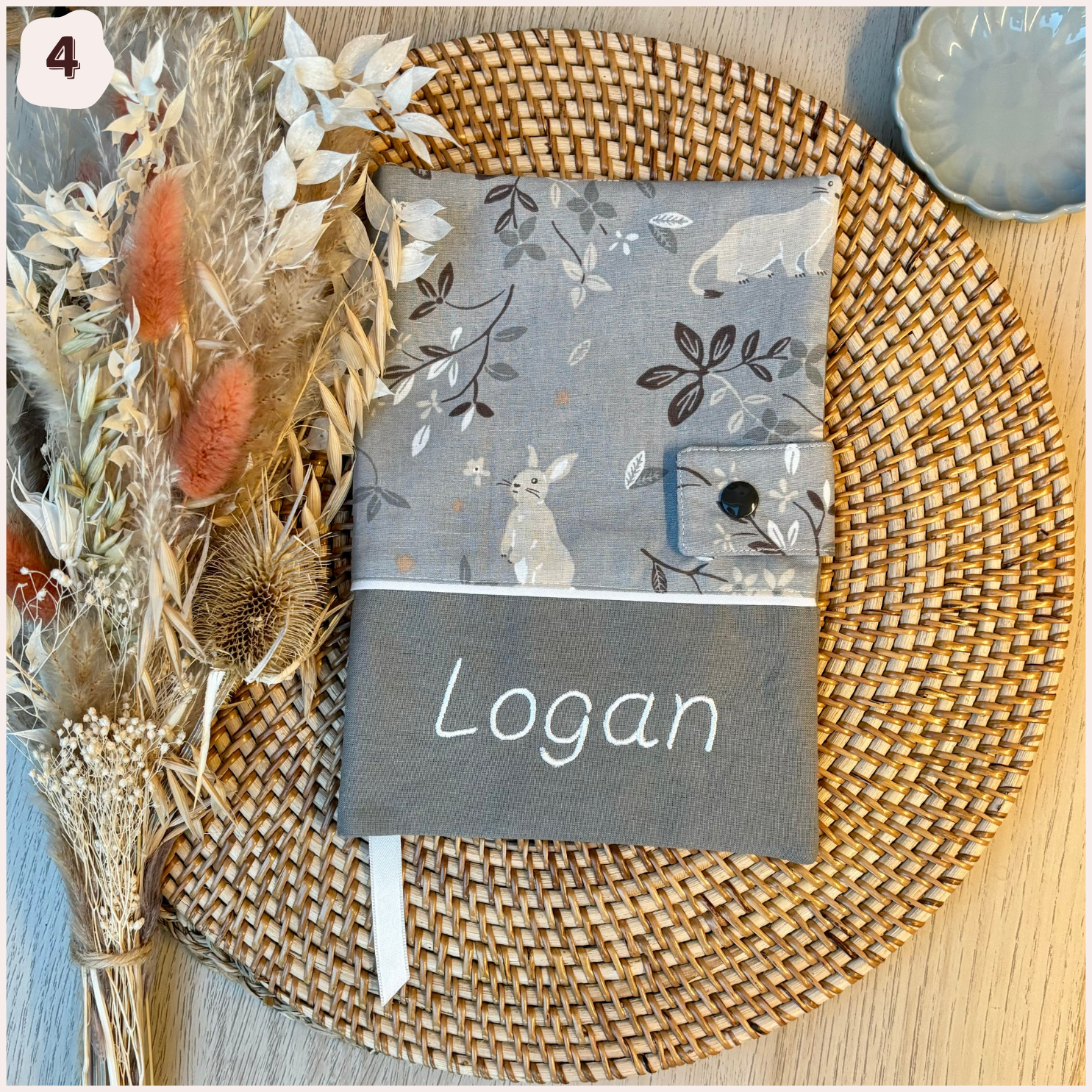 Protège carnet de santé - Beige Happy Chouquettes